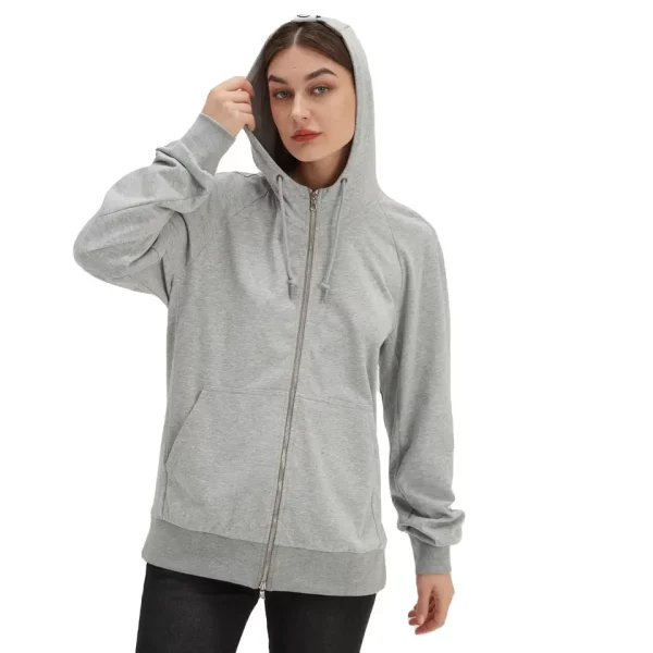EMF Protect Silver Fiber Cotton Faraday Zip-up Hoodie with 99.99% Protection Shielding – Image 3