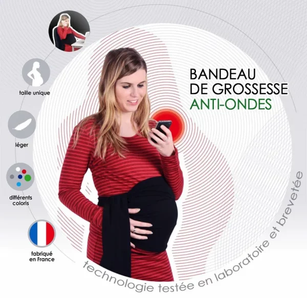 Bandeau de Grossesse anti-ondes – couleur noir – Image 6