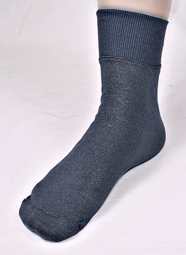 Chaussettes de protection en tissu sweat-​shirt coton biologique avec fil argenté 25dB à 3.5GHz