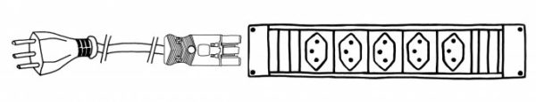 Système de connexion : bloc de prises avec système de connexion 5 fois CH, y compris Kit de montage protégé. – Image 2