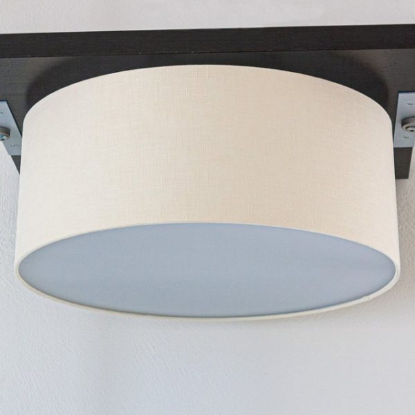 Plafonnier lin (naturel) blindé 47cm de diamètre – Image 2
