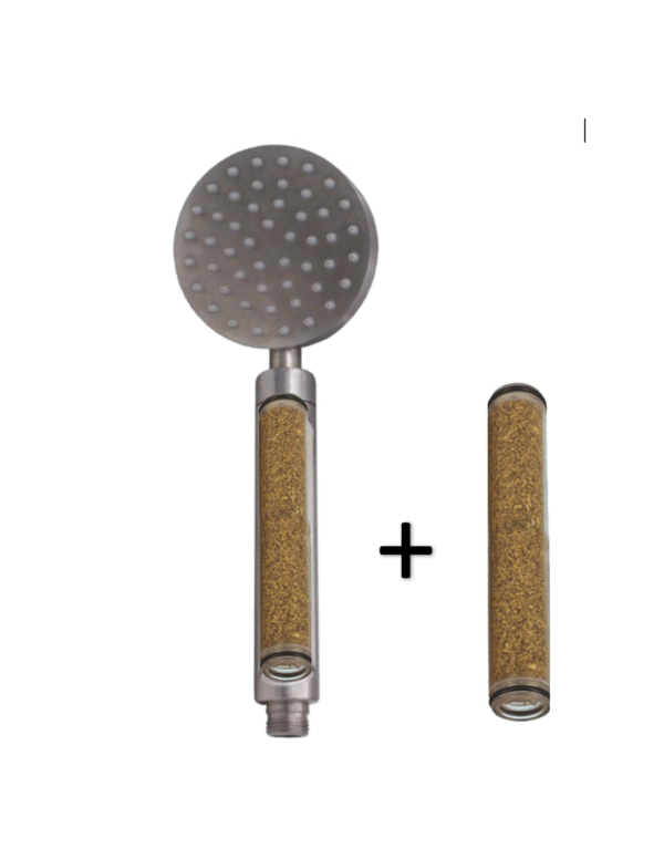 Pack Douche INOX chlore calcaire dynamisante + 1 filtre