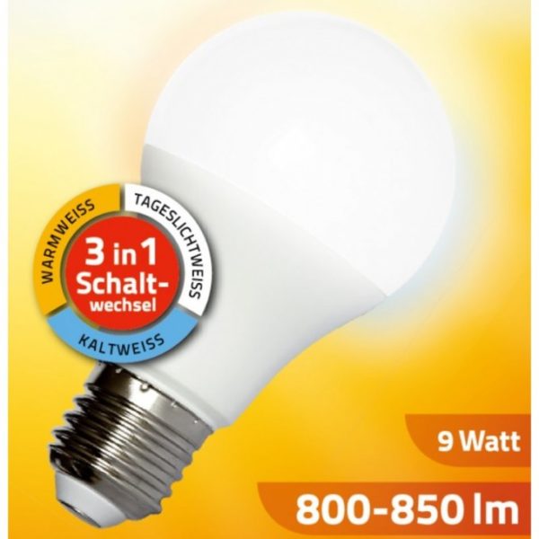 Am­poule LED sans scin­tille­ment Pure-​Z E27 9W mat Tri­co­lor – Image 2