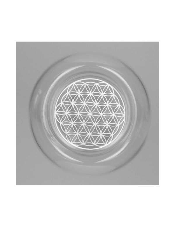 Verre à onde de forme et fleur de vie- sans plomb – Image 3