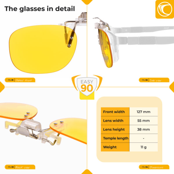PRiSMA CLiP-ON EASY90 lunettes filtrant la lumière bleue - CP702 – Image 5