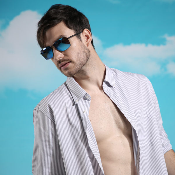 PRiSMA Lunettes de soleil MAiLAND - Sunblocker-Lunettes - SunProtect Bleu - INTUITION - MA480