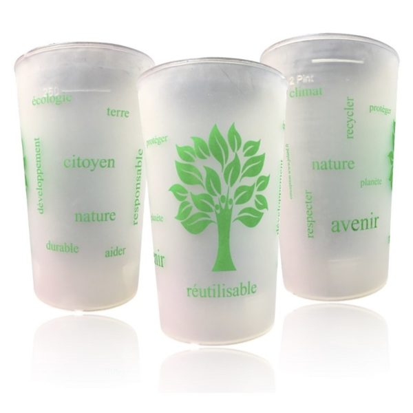 Gobelet réutilisable, écologique. Evènement propre